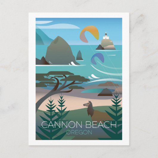 Cannon Beach, Briefkaart Oregon (Voorkant)