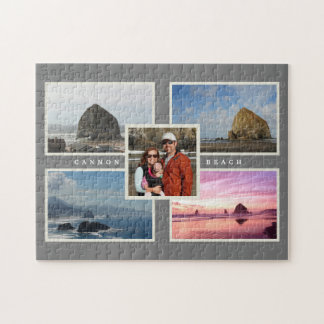 Cannon Beach Custom Family Foto Oregon Jigzaag Puz Legpuzzel