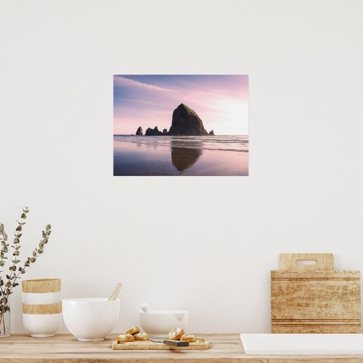 Cannon Beach en Haystack Rock Sunset Photography Poster (Keuken)