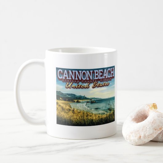 CANNON BEACH - HAYSTACK ROCK - OREGON USA KOFFIEMOK (Met donut)