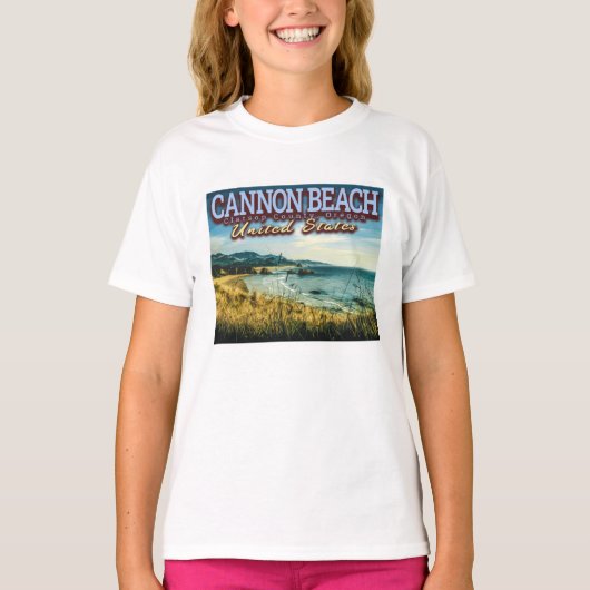 CANNON BEACH - HAYSTACK ROCK - OREGON USA T-SHIRT (Voorkant)