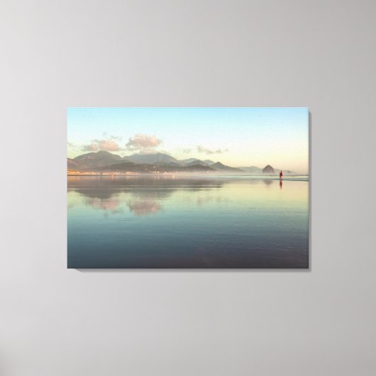 Cannon Beach Kustsereniteit Canvas Afdruk (Voorkant)