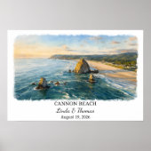 Cannon Beach Muurkunst, Oregon Poster, Oregon Kust Poster (Voorkant)