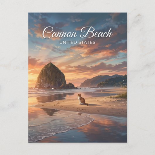 Cannon Beach Oregon Briefkaart (Voorkant)