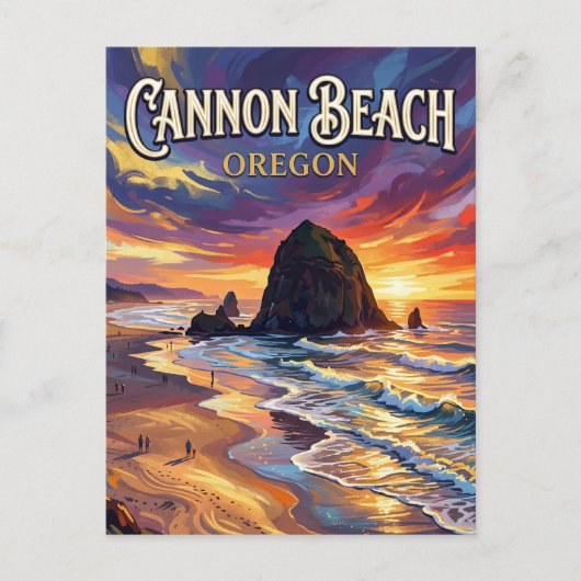 Cannon Beach Oregon Briefkaart (Voorkant)