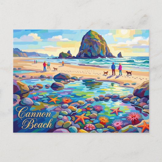 Cannon Beach Oregon Briefkaart (Voorkant)