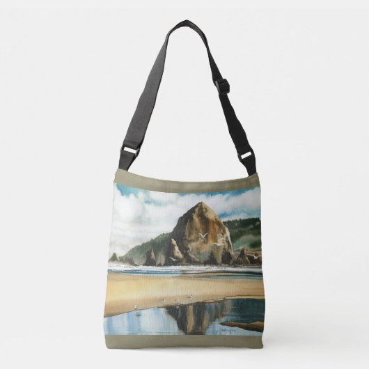 Cannon Beach Oregon Crossbody Tas (Voorkant)