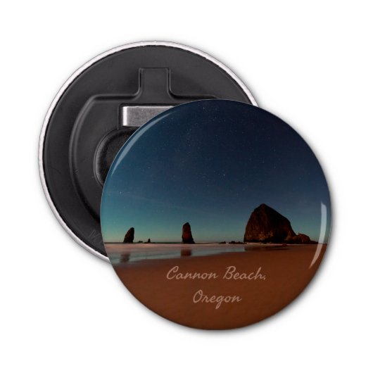 Cannon Beach Oregon Haystack Button Flesopener (Voorkant)