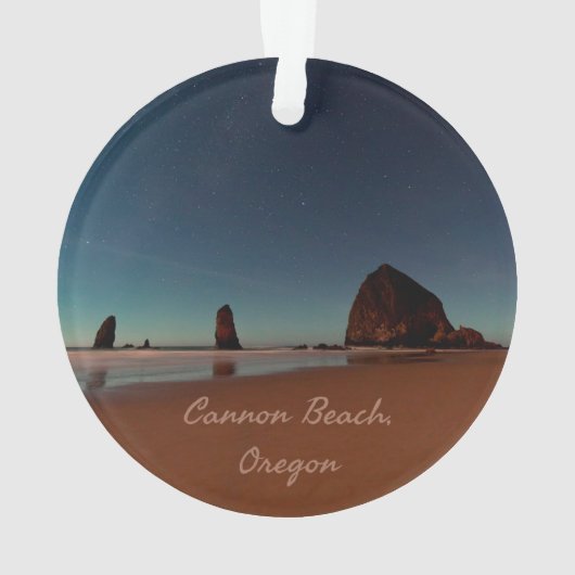 Cannon Beach Oregon Haystack Ornament (achterkant)