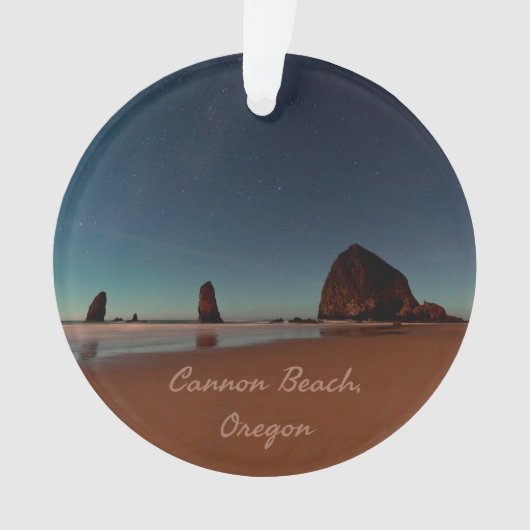 Cannon Beach Oregon Haystack Ornament (voorkant)