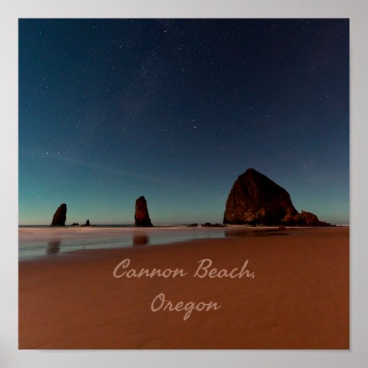 Cannon Beach Oregon Haystack Poster (Voorkant)