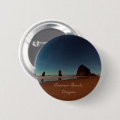 Cannon Beach Oregon Haystack Ronde Button 5,7 Cm (Voorkant /achterkant)