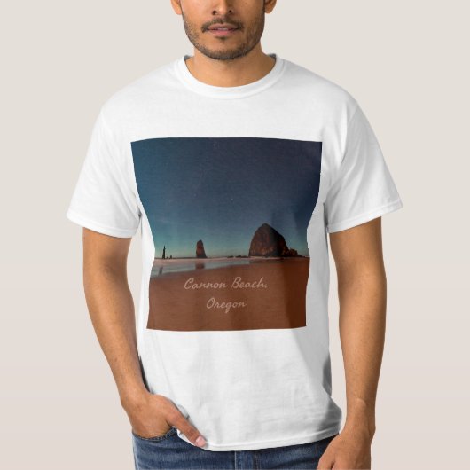 Cannon Beach Oregon Haystack T-shirt (Voorkant)