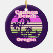 Cannon Beach Oregon Keramisch Ornament (Achterkant)