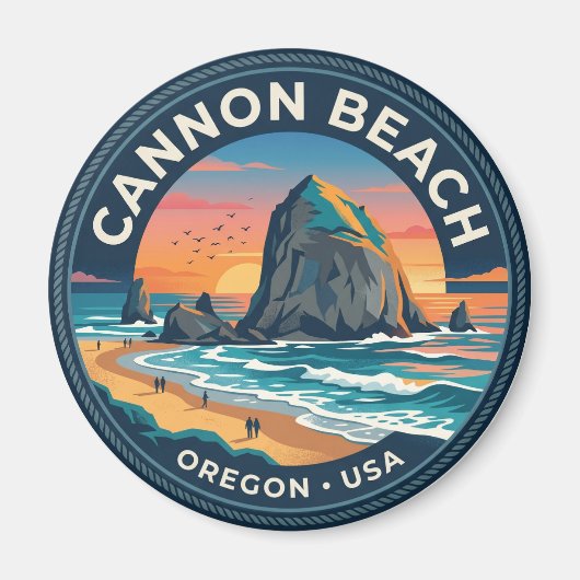 Cannon Beach Oregon Magneet (Voorkant)