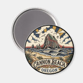 Cannon Beach Oregon Magneet (Voorkant / Achterkant)