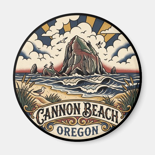 Cannon Beach Oregon Magneet (Voorkant)