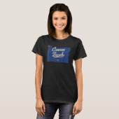 Cannon Beach Oregon OR Kaart T-shirt (Voorkant volledig)
