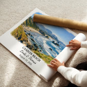 Cannon Beach Oregon Poster, Aquarel, Op Maat Poster