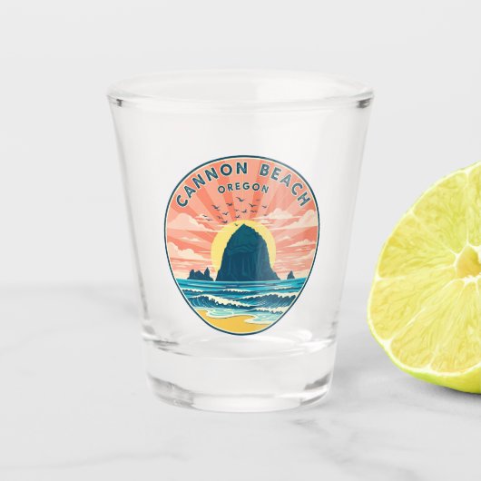 Cannon Beach Oregon Shot Glas (Voorkant)