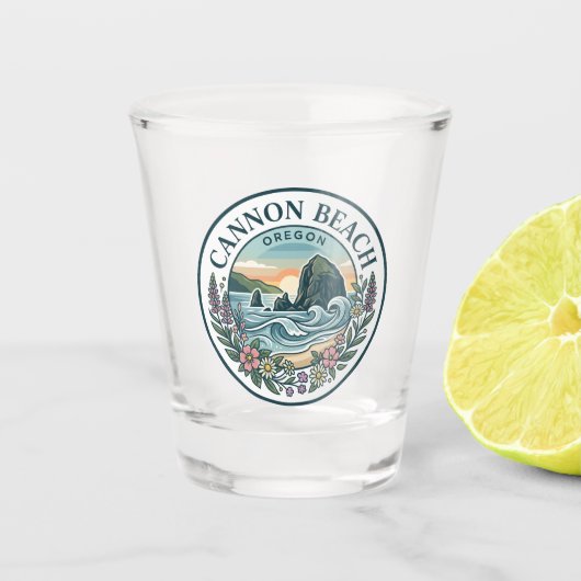 Cannon Beach Oregon Shot Glas (Voorkant)