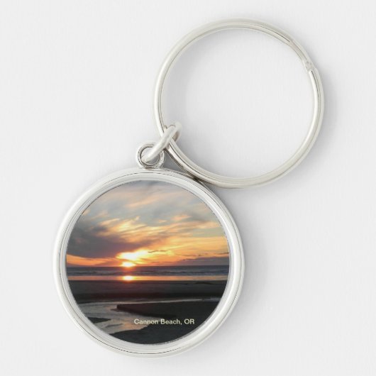 Cannon Beach, Oregon Sunset Sleutelhanger (Voorkant)