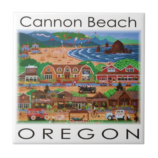 Cannon Beach Oregon Tile Tegeltje (Voorkant)