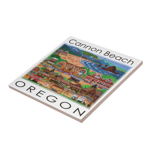 Cannon Beach Oregon Tile Tegeltje (Zijkant)