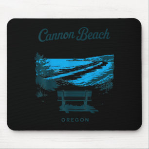 Cannon Beach Oregon Vintage Reis Scenisch Uitzicht Muismat