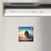 Cannon Beach Oregon zonsondergang Magneet (Insitu (Vaatwasser))