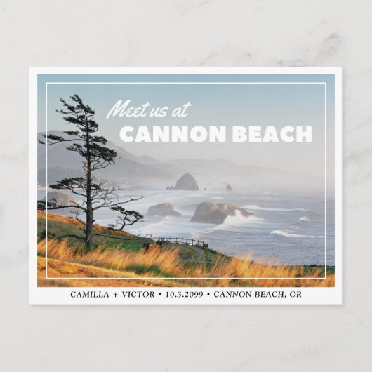 Cannon Beach Wedding Save the Date Briefkaart (Voorkant)