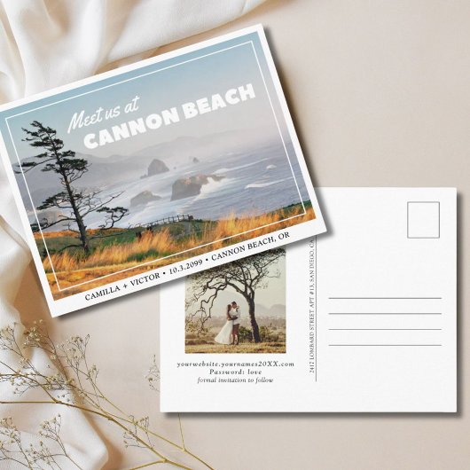 Cannon Beach Wedding Save the Date Briefkaart