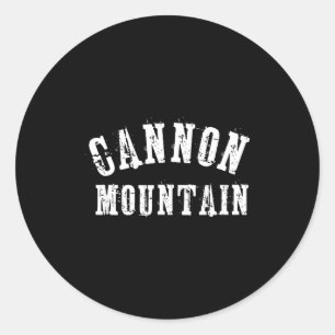 Cannon berg rustieke grungy artisanale dappere ski ronde sticker