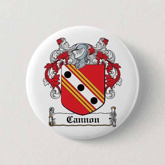 Cannon Family Crest Ronde Button 5,7 Cm (Voorkant)