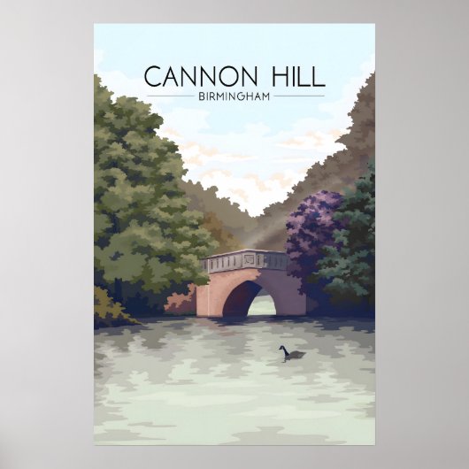 Cannon Hill Birmingham Reisposter Poster (Voorkant)