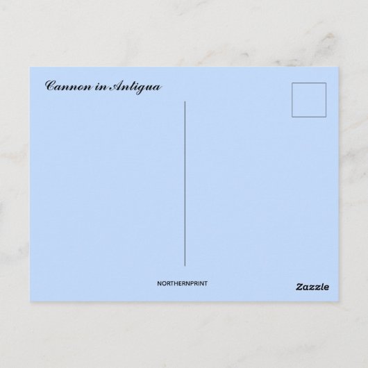 Cannon in Antigua Briefkaart (Achterkant)