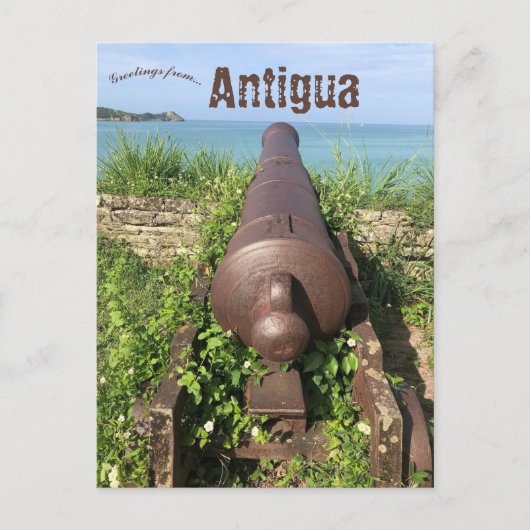 Cannon in Antigua Briefkaart (Voorkant)