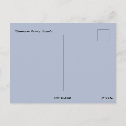 Cannon in Quebec Canada Briefkaart (Achterkant)