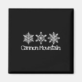 Cannon Mountain Franconia Notch Snowflakes Ski Ski Magneet (Voorkant)