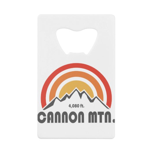 Cannon Mountain New Hampshire Creditkaart Flessenopener (Voorkant)