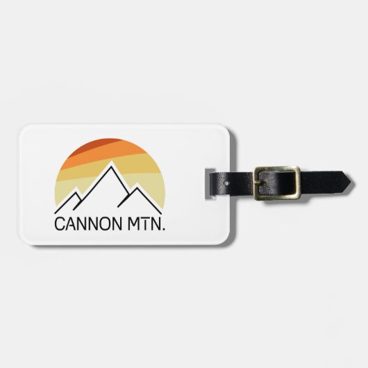 Cannon Mountain New Hampshire Retro Bagagelabel (Voorkant horizontaal)