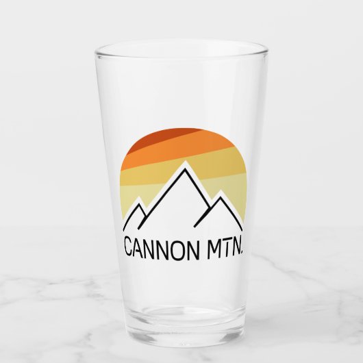 Cannon Mountain New Hampshire Retro Glas (Voorkant)