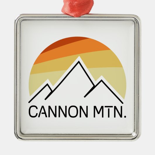Cannon Mountain New Hampshire Retro Metalen Ornament (Voorkant)