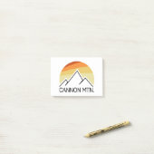 Cannon Mountain New Hampshire Retro Post-it® Notes (Op bureau)
