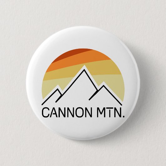 Cannon Mountain New Hampshire Retro Ronde Button 5,7 Cm (Voorkant)