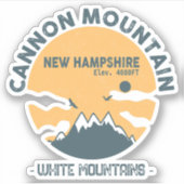 Cannon Mountain New Hampshire - Retro  Sticker (Voorkant)