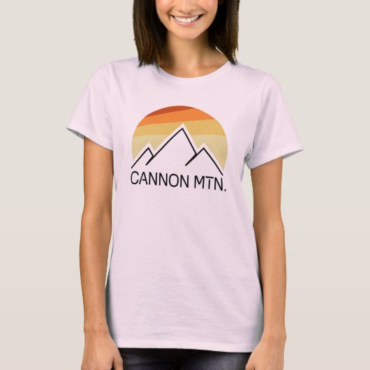 Cannon Mountain New Hampshire Retro T-shirt (Voorkant)