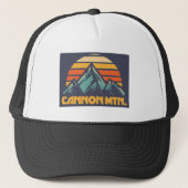 Cannon Mountain New Hampshire Retro Turquoise Trucker Pet (Voorkant)