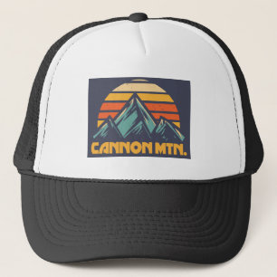 Cannon Mountain New Hampshire Retro Turquoise Trucker Pet