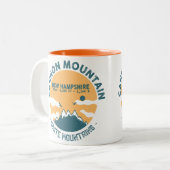 Cannon Mountain New Hampshire - Retro  Tweekleurige Koffiemok (Voorkant links)